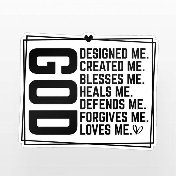 3pc - God Designed Created Blessed Me Sticker Decal Pack – Tumbler, Laptop - Picture 7 of 7